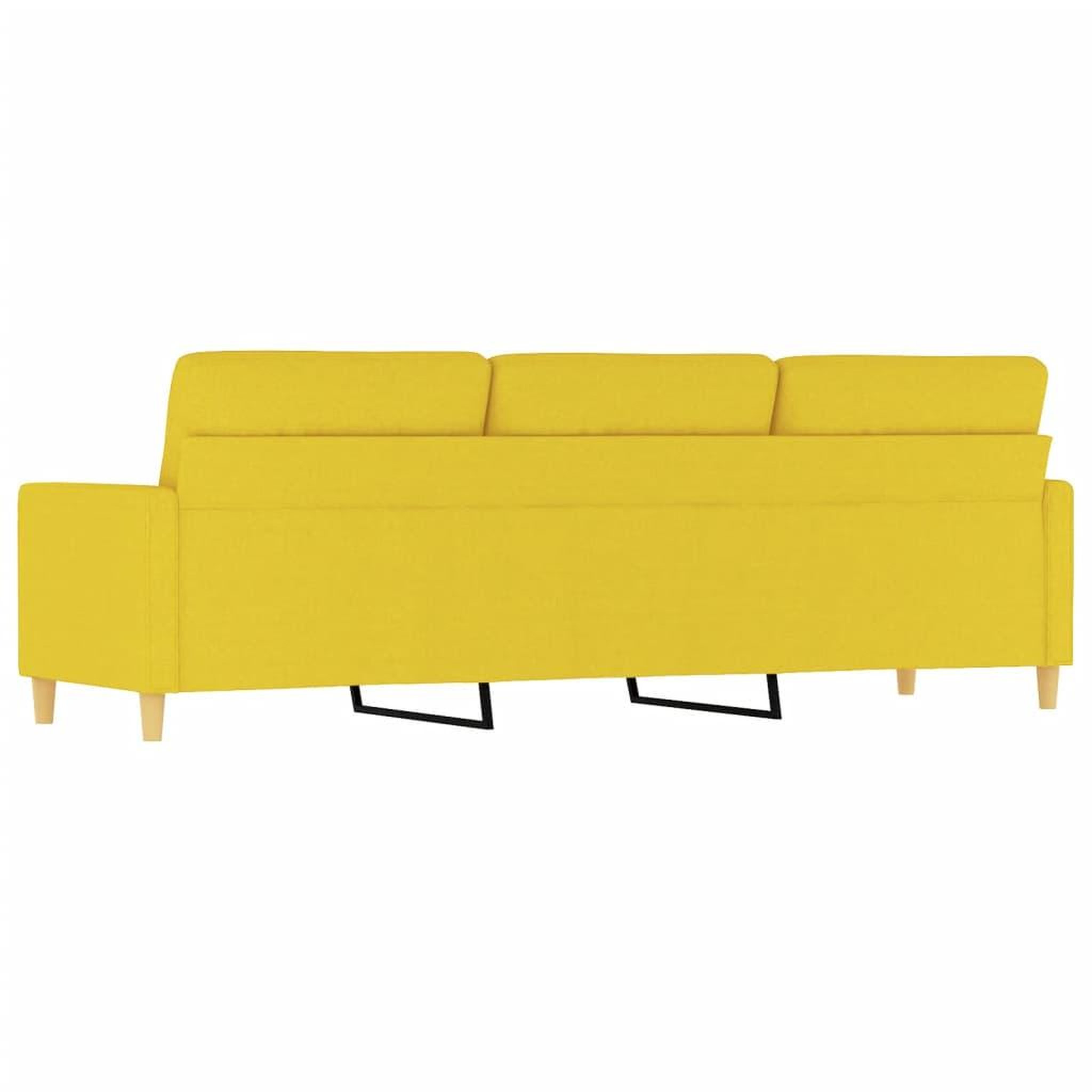 Voir la diapositive 5 : VIDAXL Canape a 3 places Jaune clair 180 cm Tissu