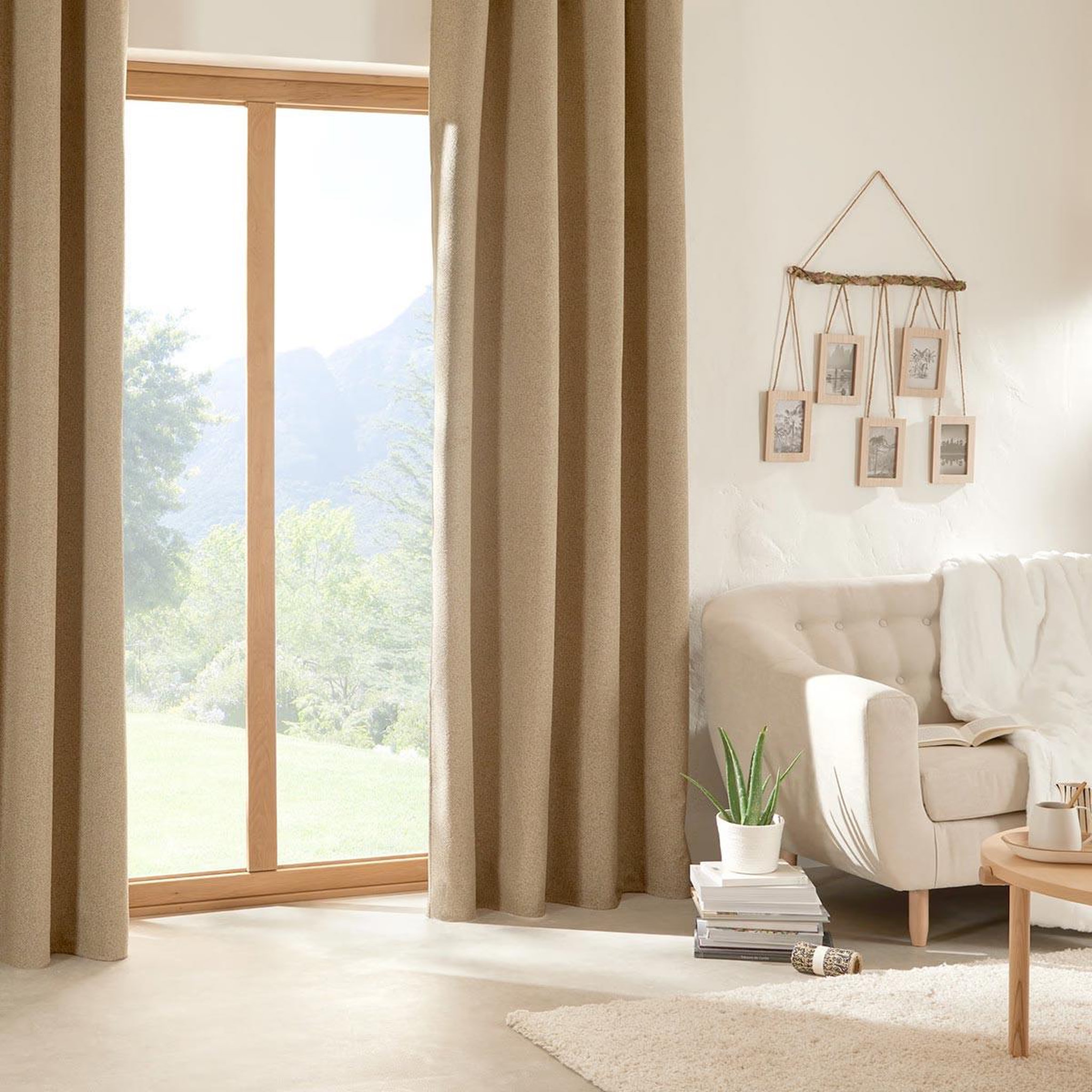 Voir la diapositive 3 : ATMOSPHERA Rideau occultant isolant  soana  140x260cm taupe