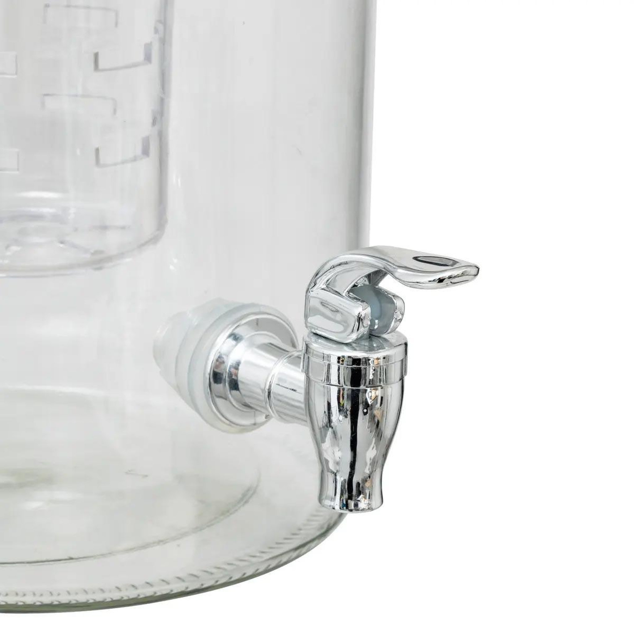 Voir la diapositive 2 : SECRET DE GOURMET Distributeur de boisson en verre  fuzy  6l transparent