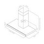 Voir la diapositive 4 : ELICA Hotte décorative murale 90cm 69db 581m3/h noir/inox - prf0104626a