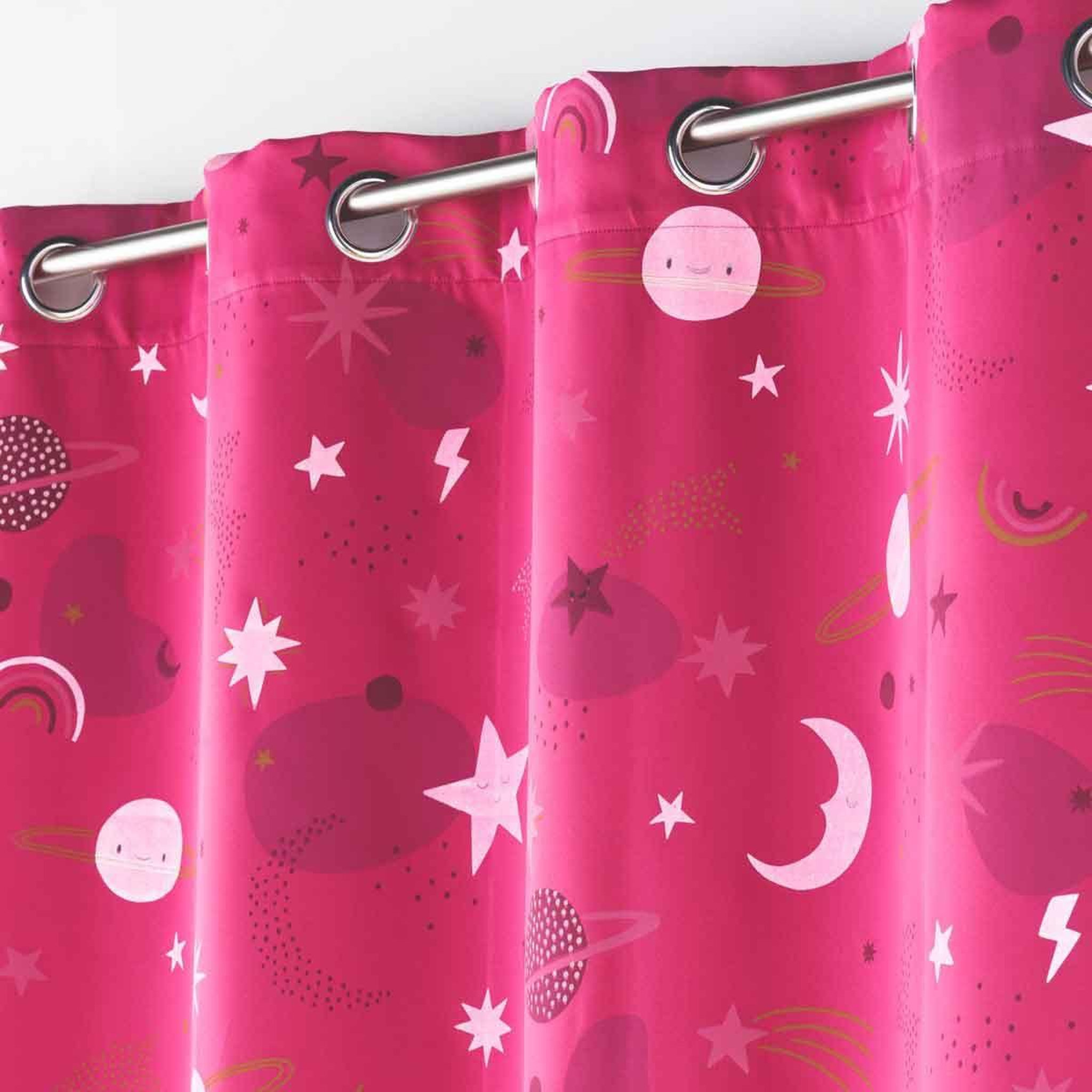 Voir la diapositive 2 : Douceur d'Intérieur Rideau Occultant  Moonlight  140x260cm Fuchsia