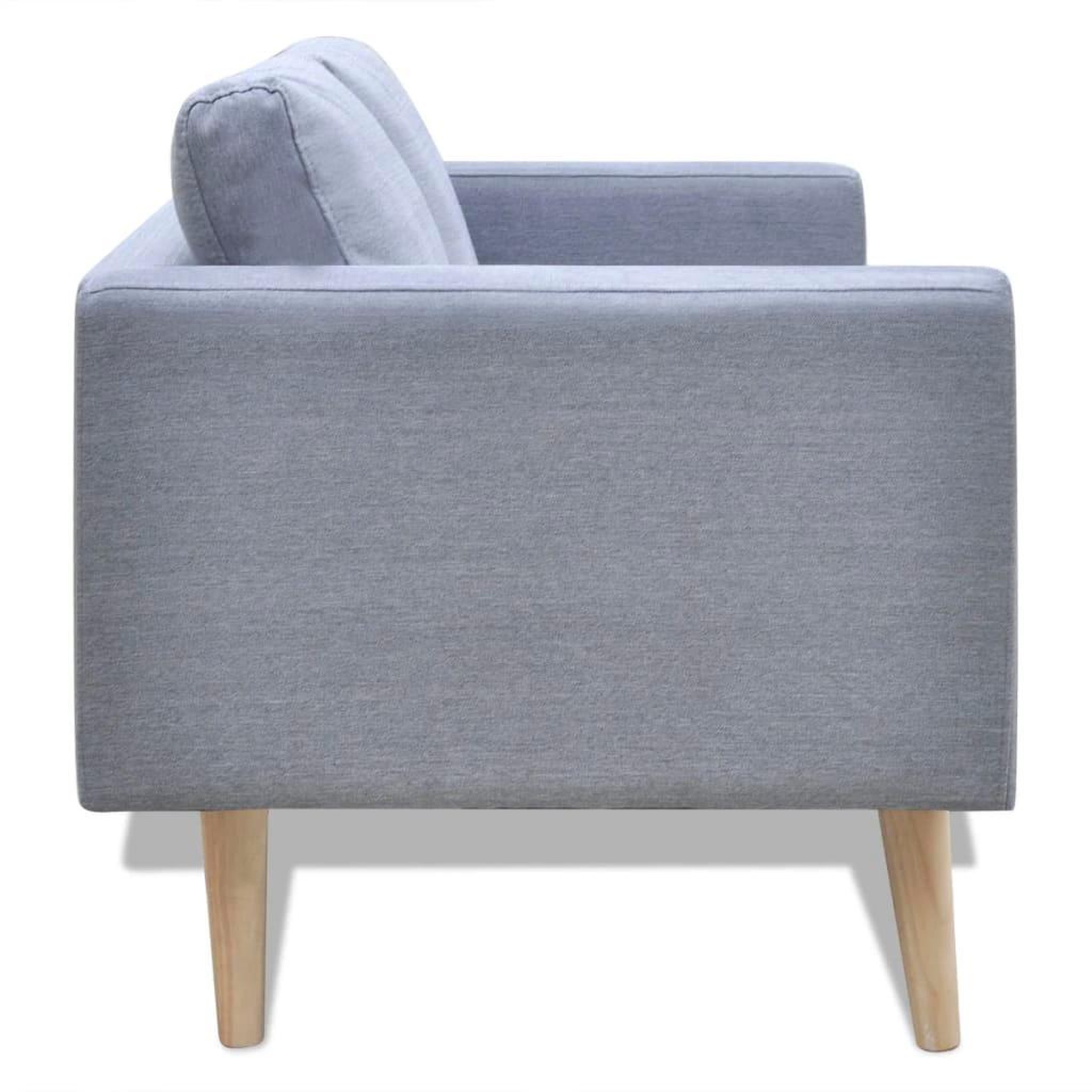 Voir la diapositive 2 : VIDAXL Canape a 2 places tissu gris clair