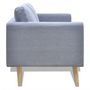 Voir la diapositive 2 : VIDAXL Canape a 2 places tissu gris clair