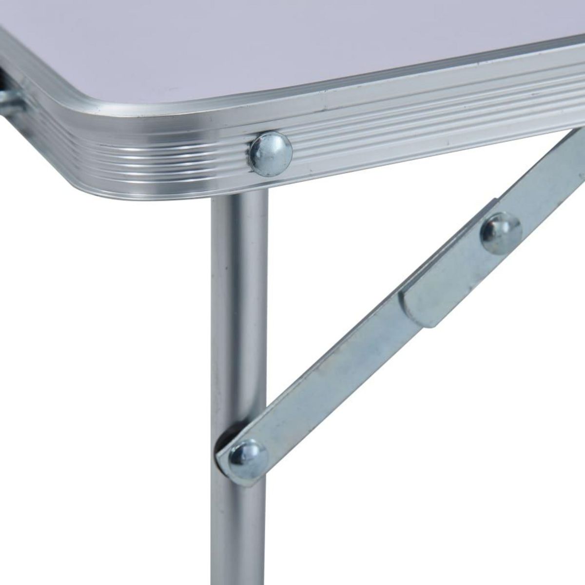 VIDAXL Table pliable de camping Blanc Aluminium 60x40 cm