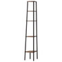 Voir la diapositive 5 : VIDAXL Etagere d'angle 5 niveaux Marron fonce et noir 45,5x31,5x180 cm