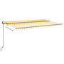 Voir la diapositive 3 : VIDAXL Auvent retractable automatique 500x350 cm Jaune et blanc