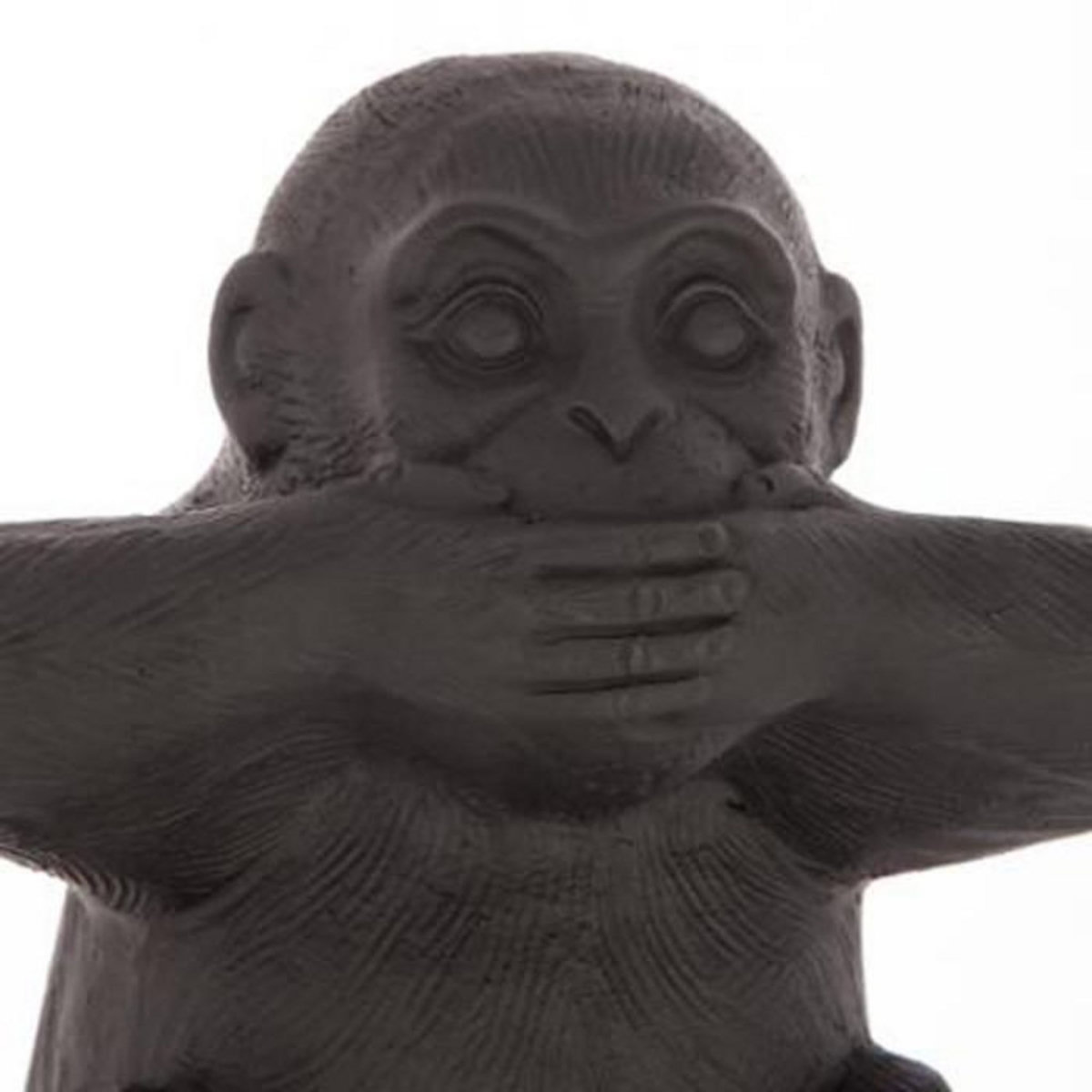 ATMOSPHERA Lot de 3 Statues Singes  Sagesse  24cm Noir