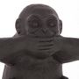 Voir la diapositive 6 : ATMOSPHERA Lot de 3 Statues Singes  Sagesse  24cm Noir