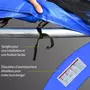 HOMCOM Couvre-ressort trampoline Ø 305 cm - coussin de protection des ressorts - rembourrage 1,5 cm - PVC bleu