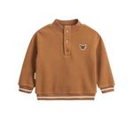 Petit Béguin Sweat-shirt enfant en polaire Constellation. Coloris disponibles : Marron