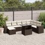 Voir la diapositive 1 : VIDAXL Salon de jardin avec coussins 9 pcs marron resine tressee