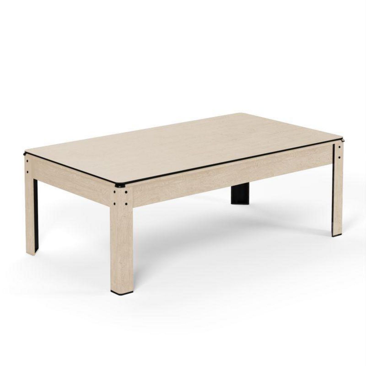 SOKKER Billard Américain convertible table 4 places KITBILL 5FT - 183 x 102 x 78 cm Plateau dînatoire et accessoires inclus - Beige