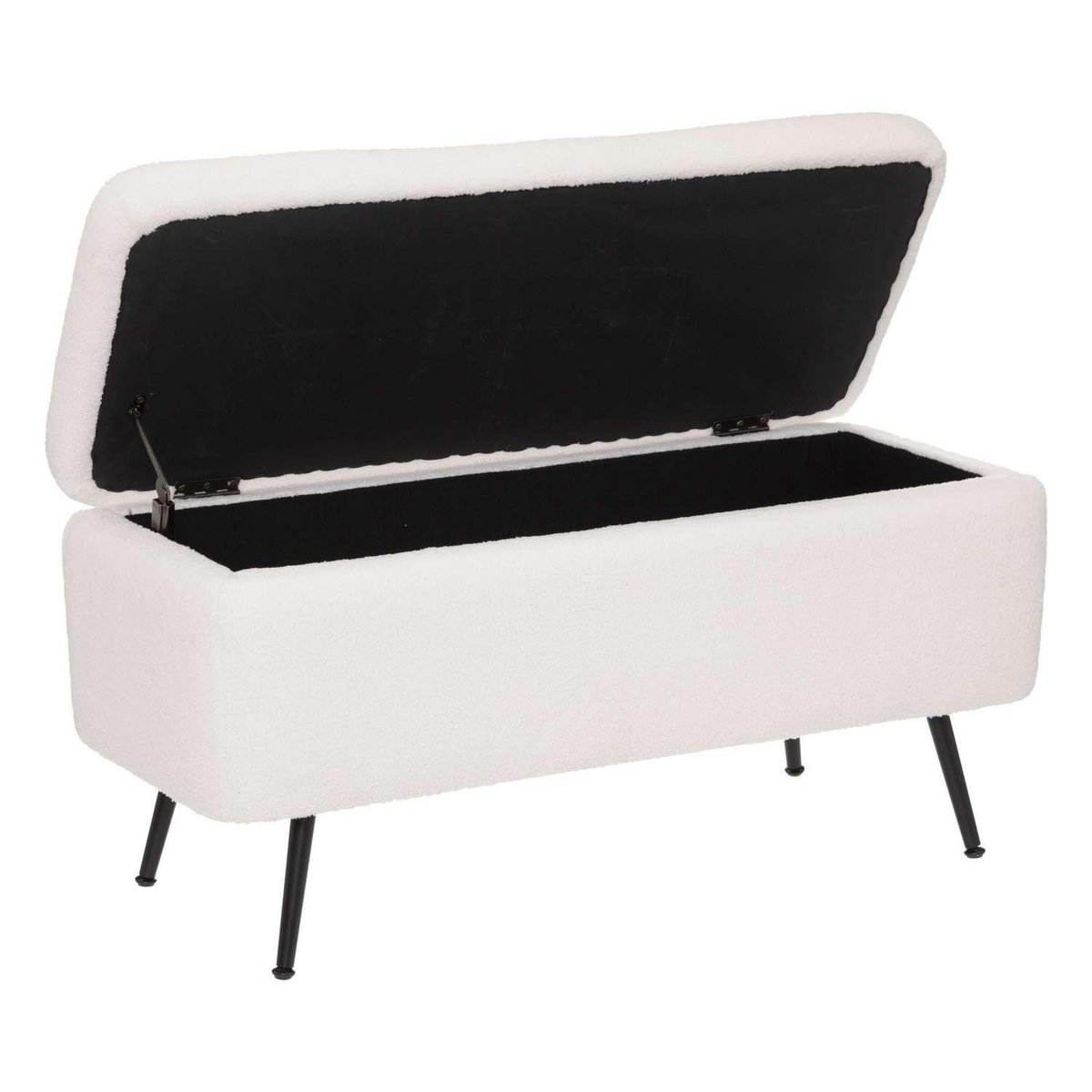 ATMOSPHERA Banc de rangement en velours AURORA - Blanc