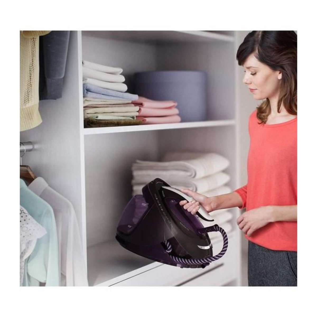 Philips Centrale Vapeur PHILIPS Elite GC9650/80 - sans reglage - 7,5 bar - 150 g/min - Effet pressing 500g - 1,8L - Violet