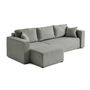 Voir la diapositive 6 : BEST MOBILIER Topaze - canapé d'angle réversible - 4 places - convertible avec coffre - en tissu velours relief
