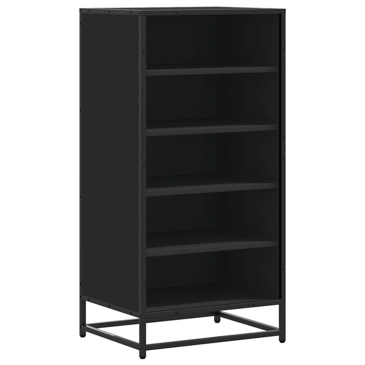 VIDAXL Etagere a chaussures noir 48x38x97,5 cm bois d'ingenierie