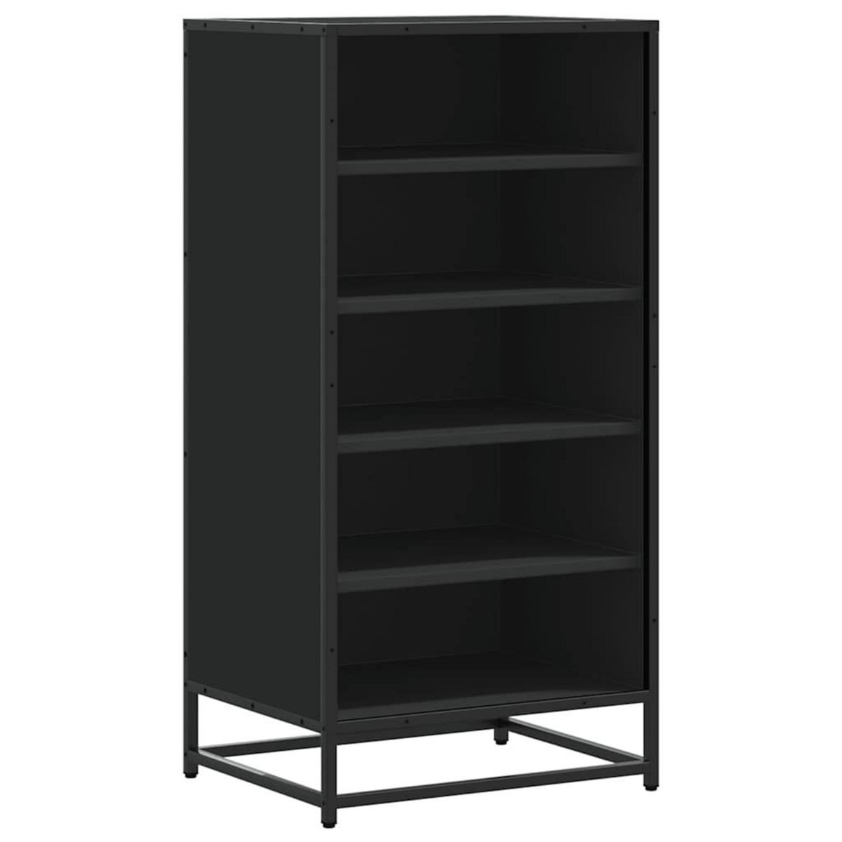 VIDAXL Etagere a chaussures noir 48x38x97,5 cm bois d'ingenierie