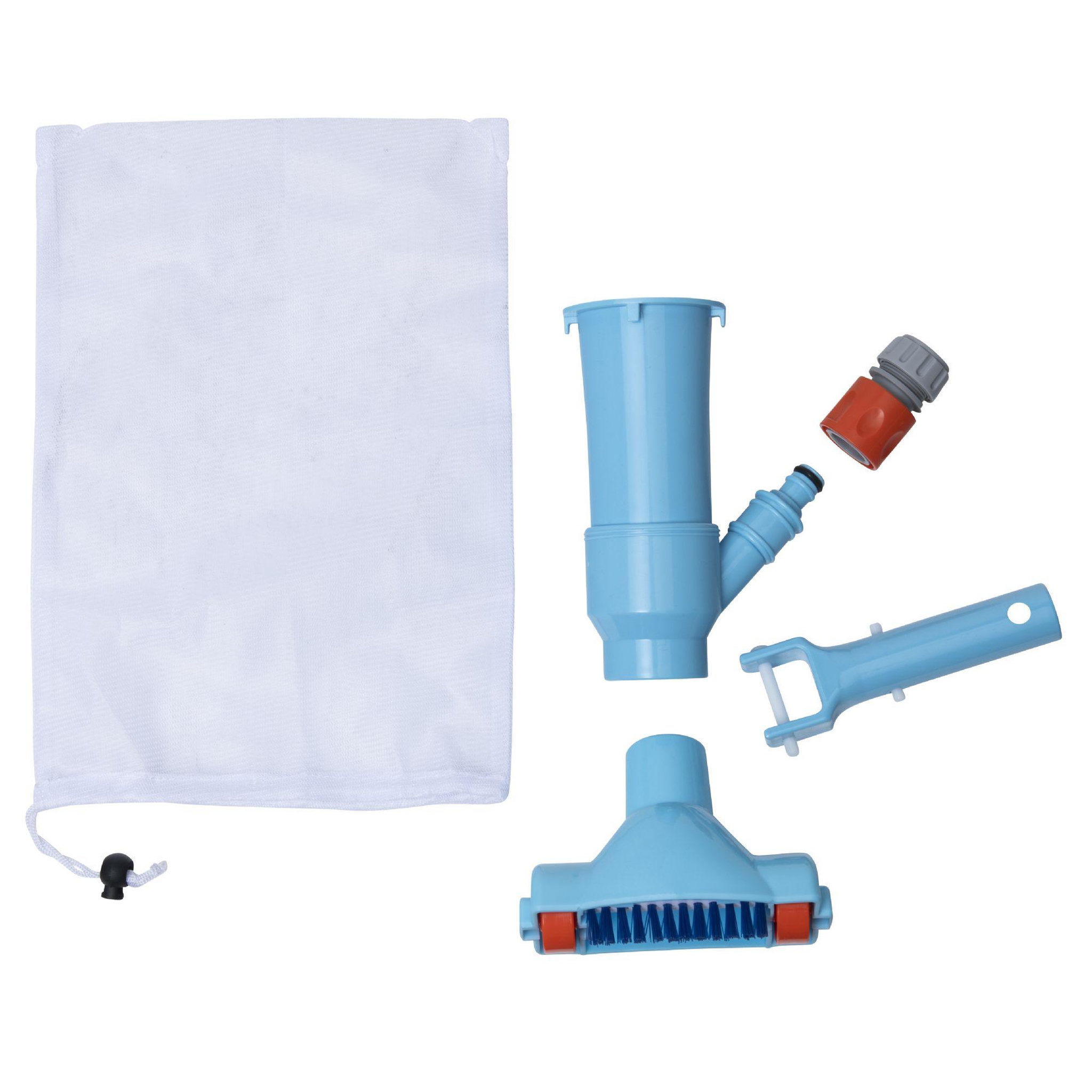 Voir la diapositive 3 : WERKAPRO Aspirateur piscine WERKA PRO  avec roulette,brosse et filet
