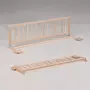 Lit cabane enfant en bois massif 90 x 190 cm avec sommier + barrière de lit LOUIS