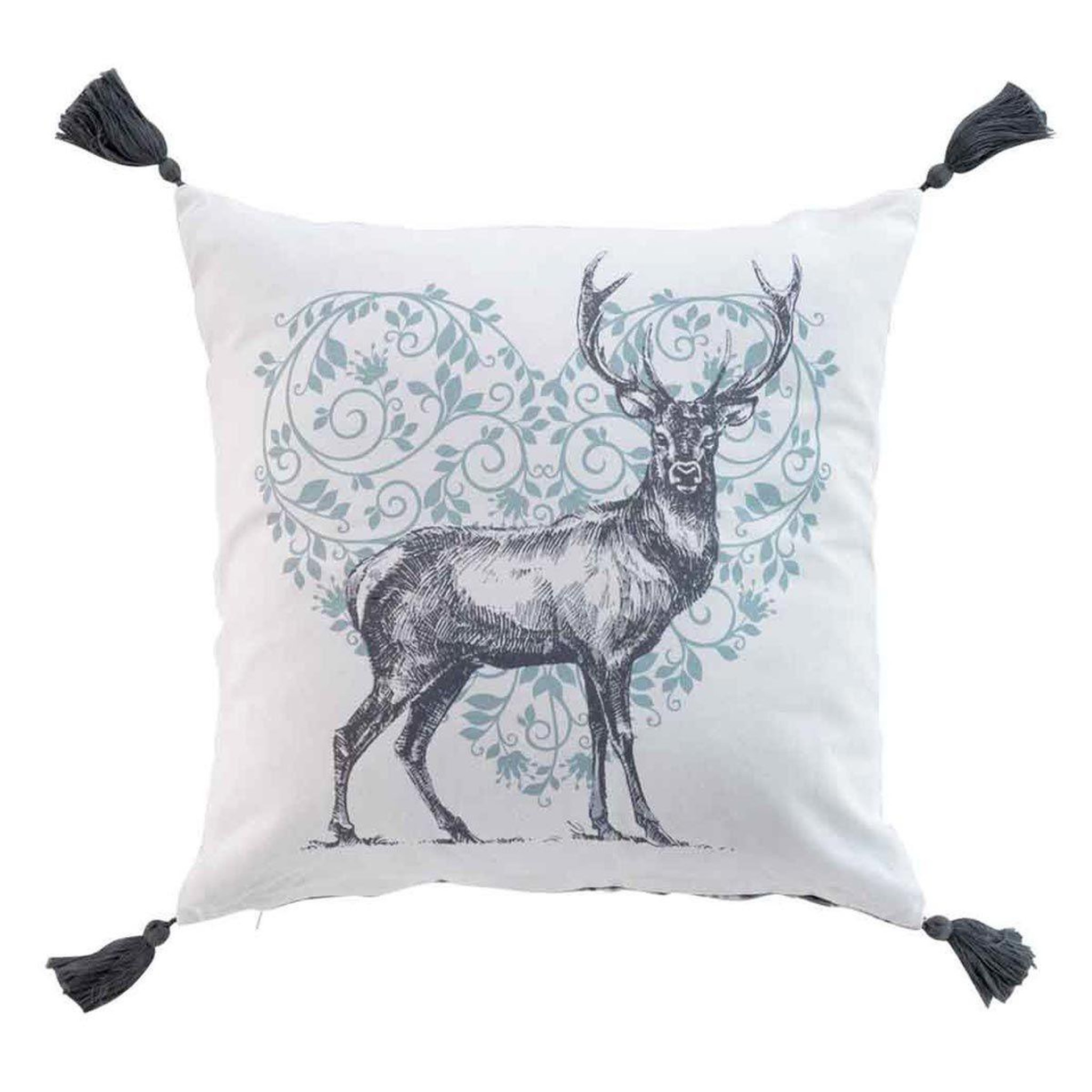 Douceur d'Intérieur Coussin déco tissé  megève  40x40cm bleu