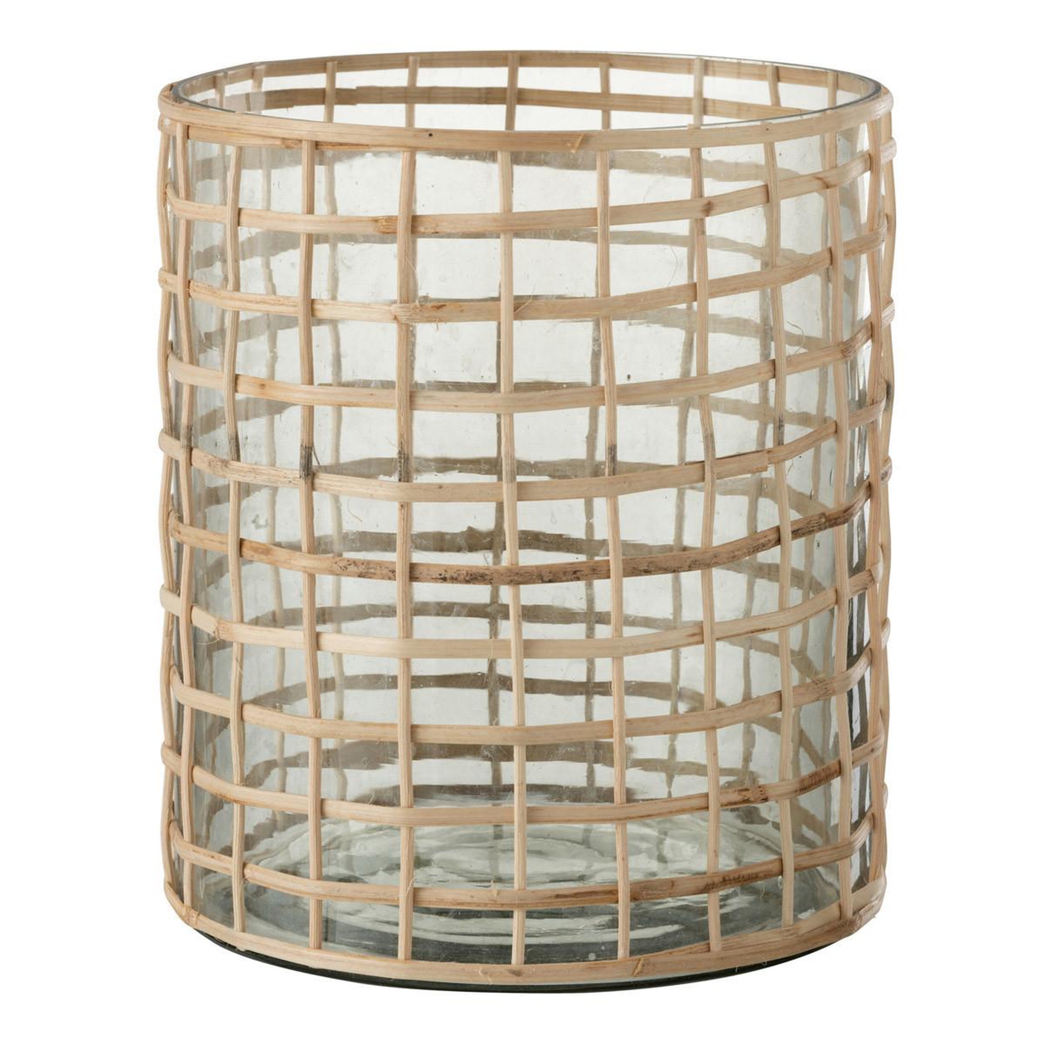 J-LINE Photophore Design en Rotin  Lamina  22cm Naturel