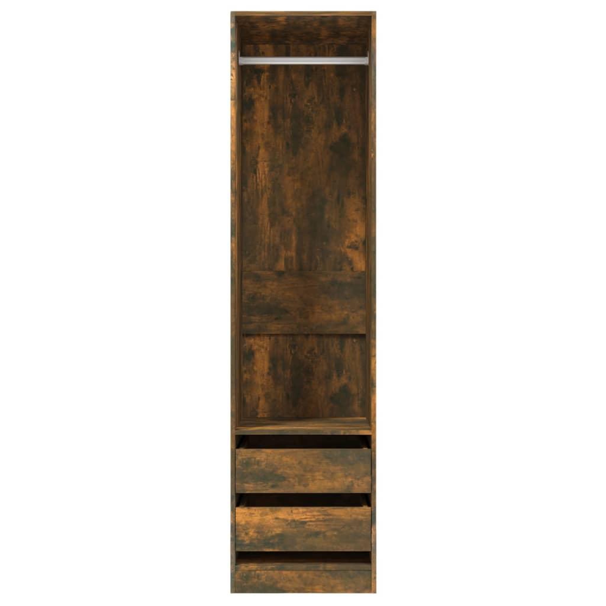 Voir la diapositive 3 : VIDAXL Armoire avec tiroirs Chene fume 50x50x200 cm Bois d'ingenierie