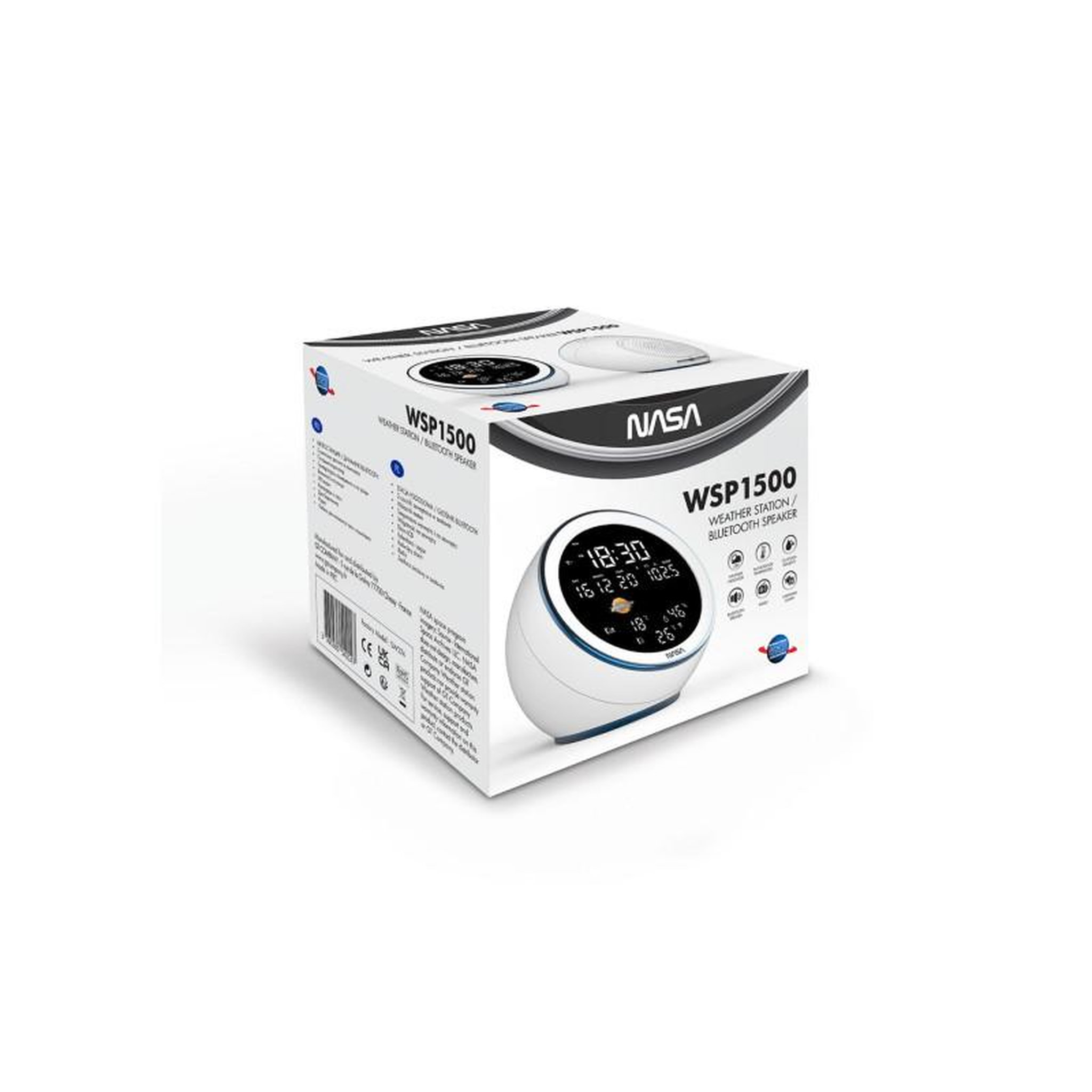 Voir la diapositive 4 : NASA Radio réveil Nasa WSP 1500WH Blanc