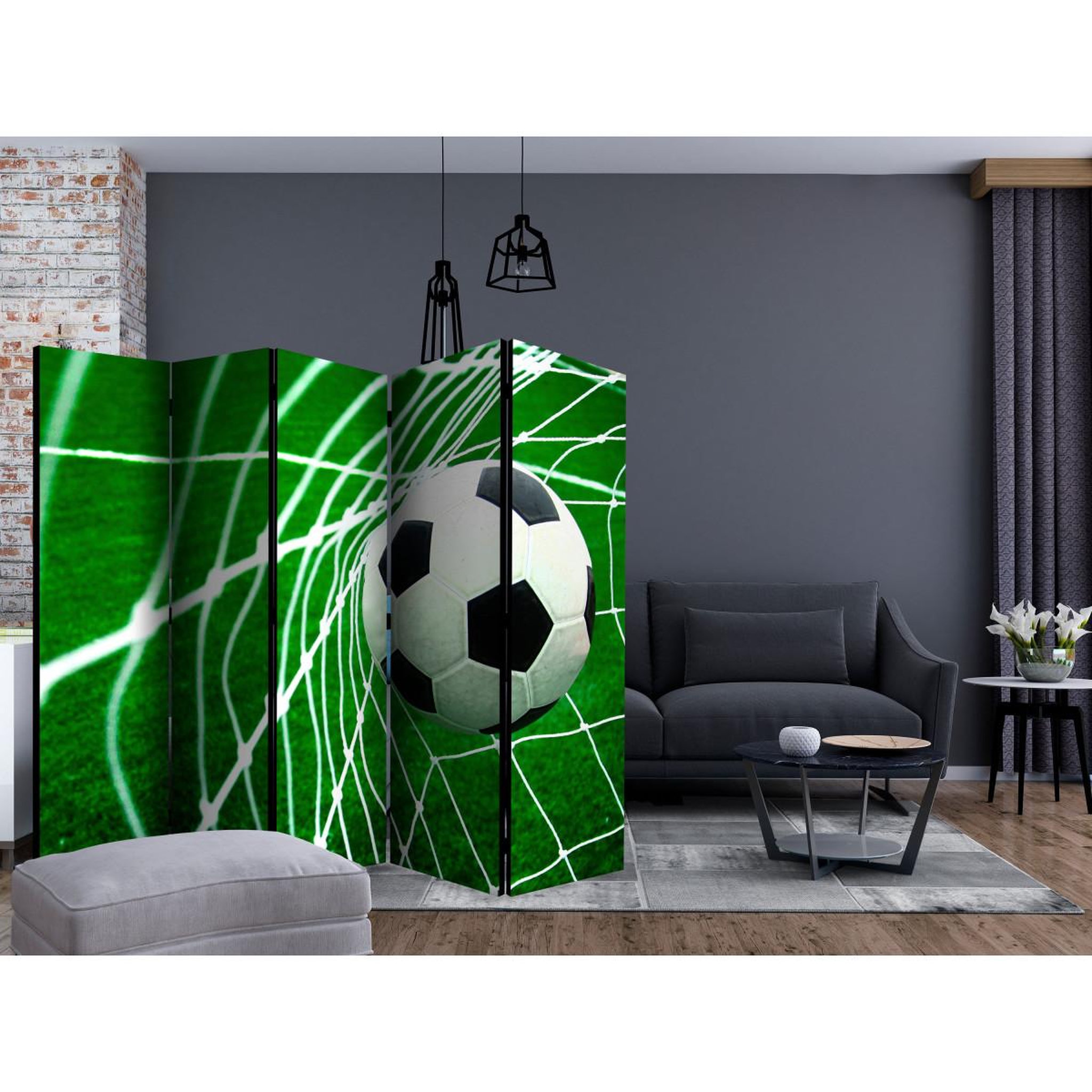 Voir la diapositive 2 : Paris Prix Paravent 5 volets  goal!  172x225cm