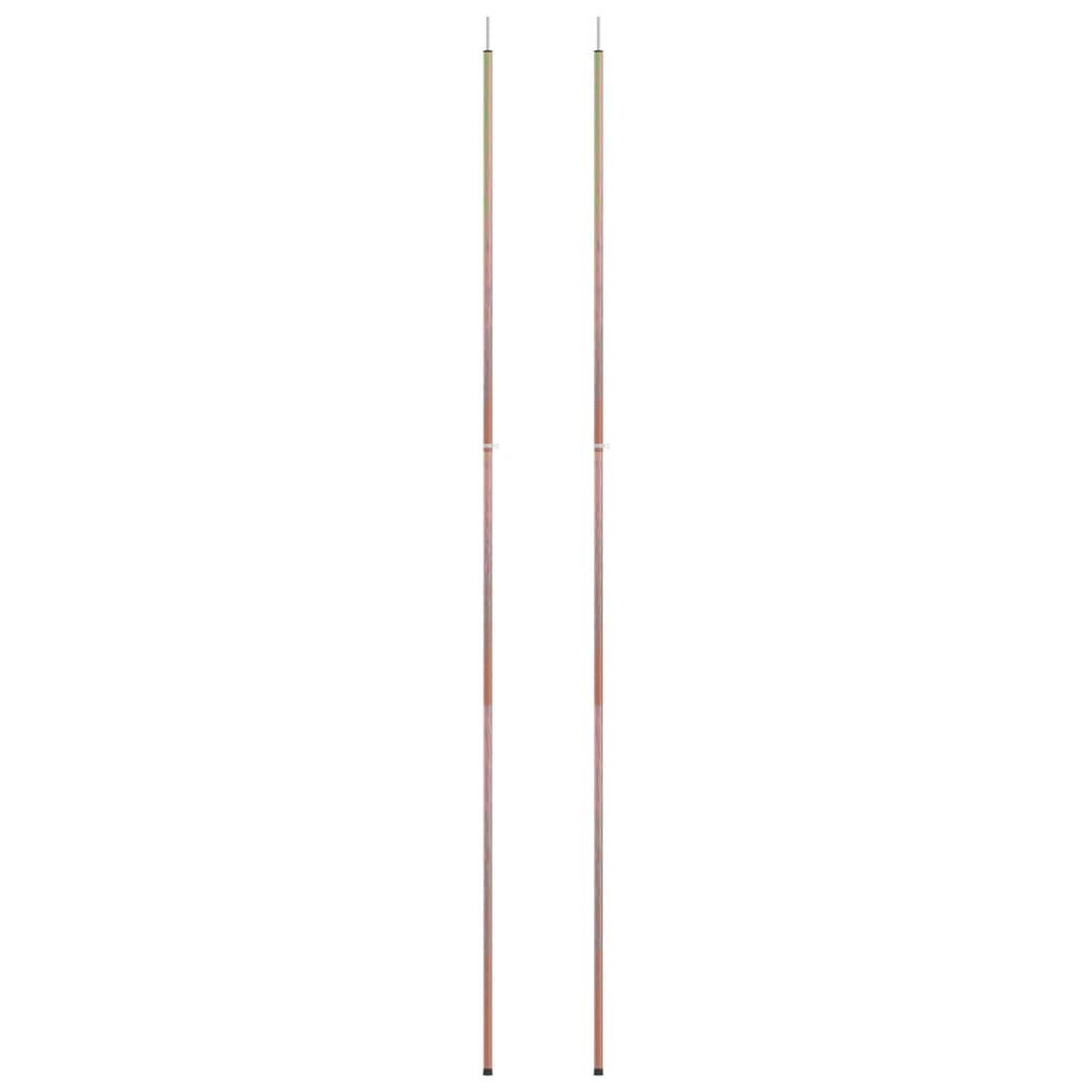 Voir la diapositive 4 : VIDAXL Mats de tente telescopiques 170-255 cm 2 pcs Acier galvanise
