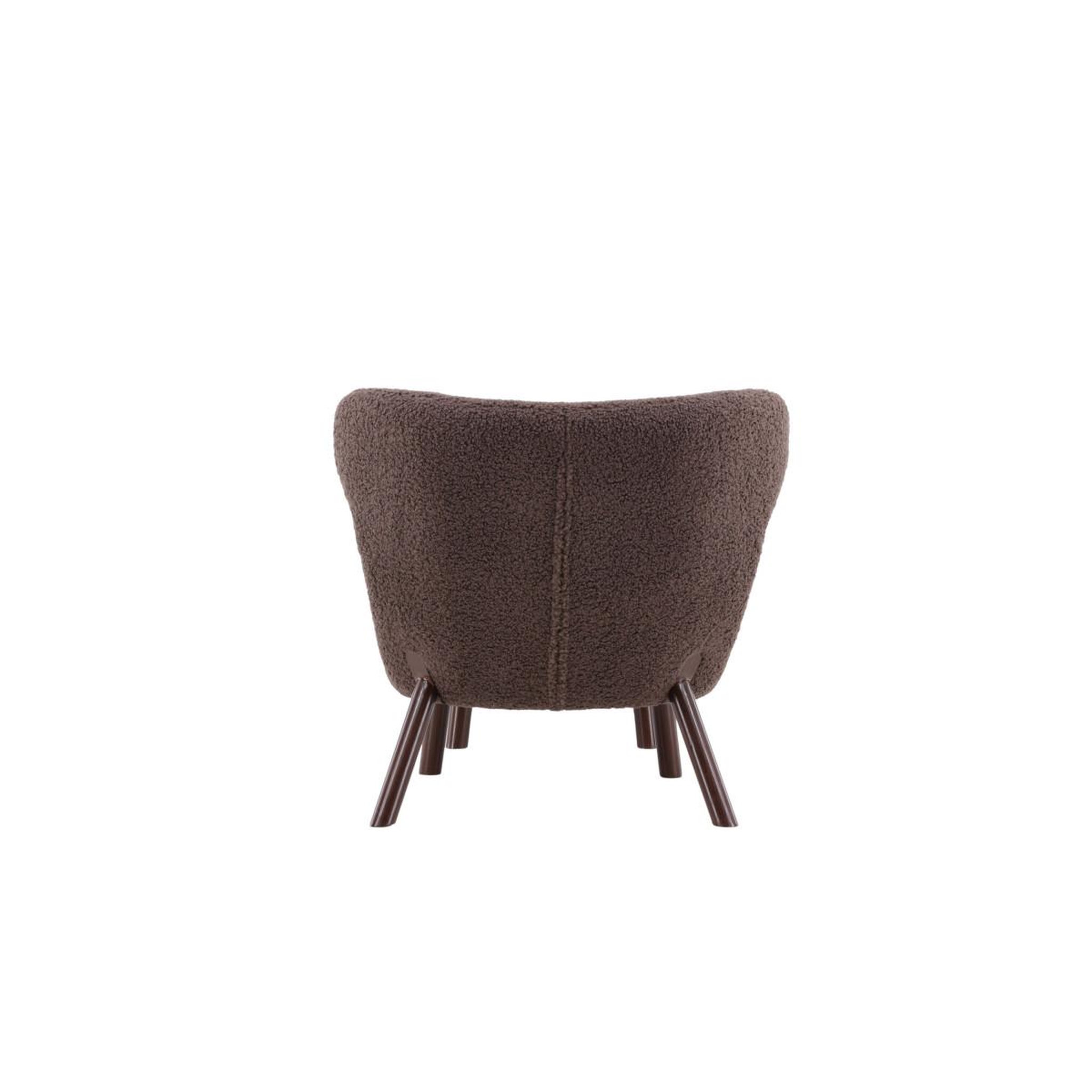 Voir la diapositive 6 : Paris Prix Fauteuil & pouf bouclette  ryxo  85cm marron