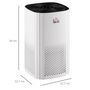 Voir la diapositive 3 : HOMCOM Purificateur d'air 25 W 4 vitesses mode silencieux - filtre HEPA, charbon actif -  jusqu'à 24 m² - débit d'air pur 225 m³/h - timer - ABS blanc noir
