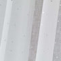 Voir la diapositive 2 : Paris Prix Rideau Voilage à Oeillets  Elea  140x240cm Blanc & Argent
