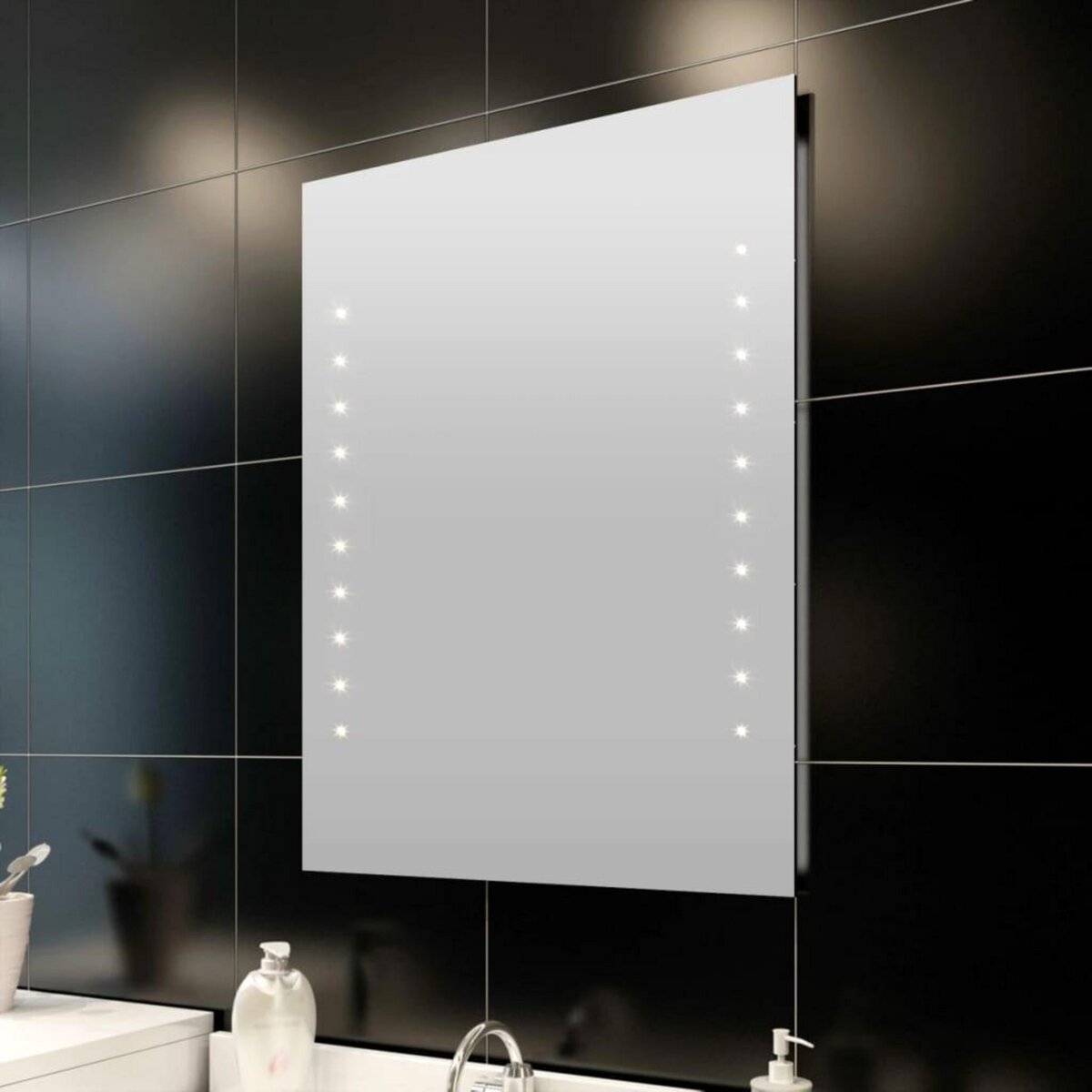 VIDAXL Miroir de salle de bain avec lumieres LED 50 x 60 cm (L x H)