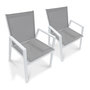 Voir la diapositive 1 : Paris Prix Lot de 2 Fauteuils de Jardin Empilables  Floride  86cm Blanc