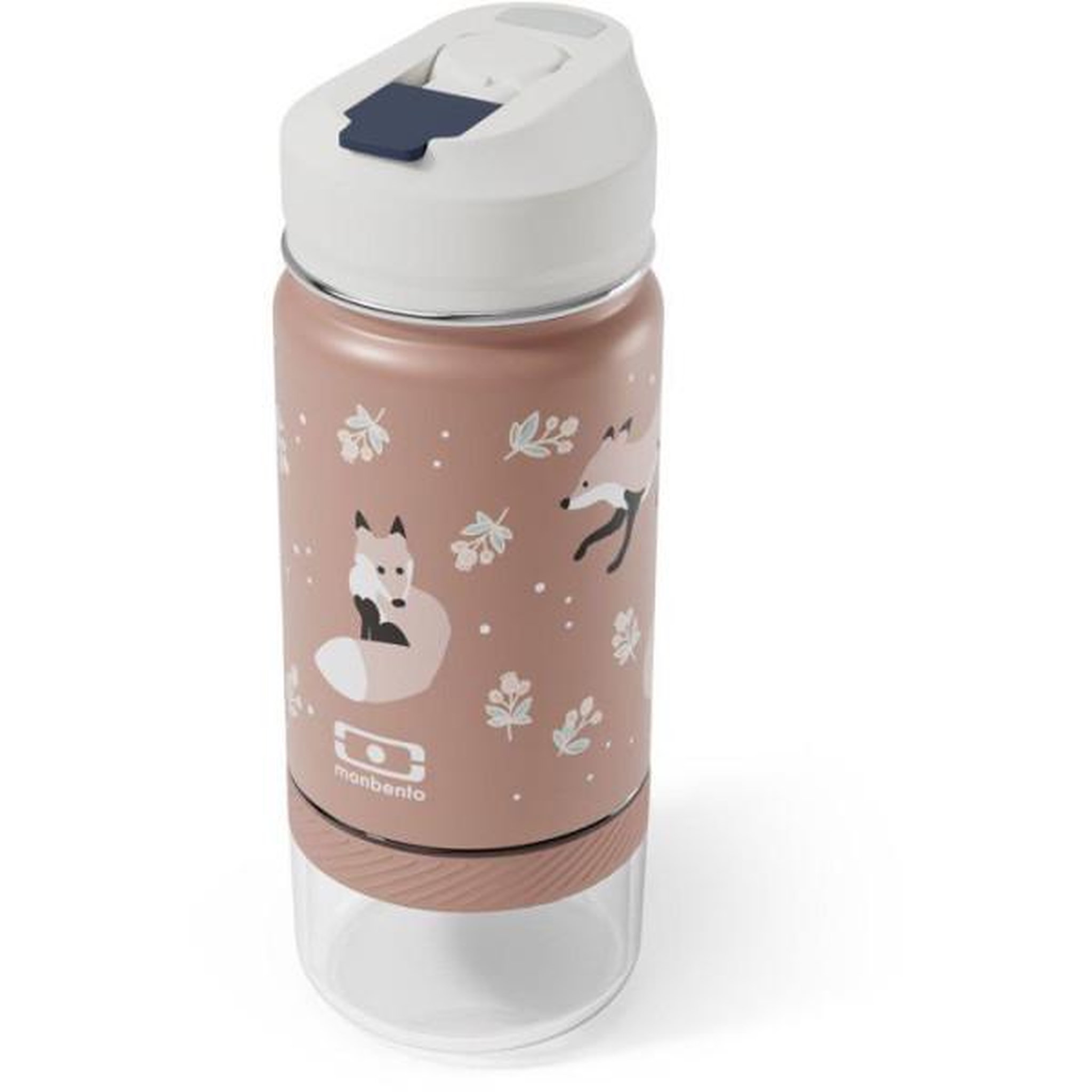 monbento Gourde snack 2 en 1 - MONBENTO - Twisty Fox - isotherme enfant - avec paille