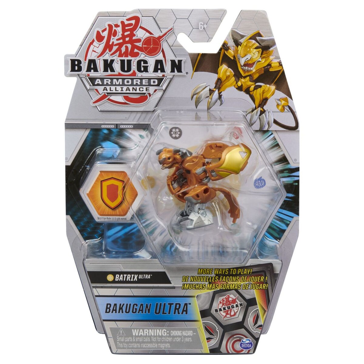 SPIN MASTER Coffret Pack 1 Bakugan Ultra saison 2 - Armored Alliance - Batrix Ocre et jaune