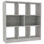 Voir la diapositive 2 : VIDAXL Bibliotheque Gris beton 97,5x29,5x100 cm Bois d'ingenierie