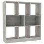 Voir la diapositive 2 : VIDAXL Bibliotheque Gris beton 97,5x29,5x100 cm Bois d'ingenierie