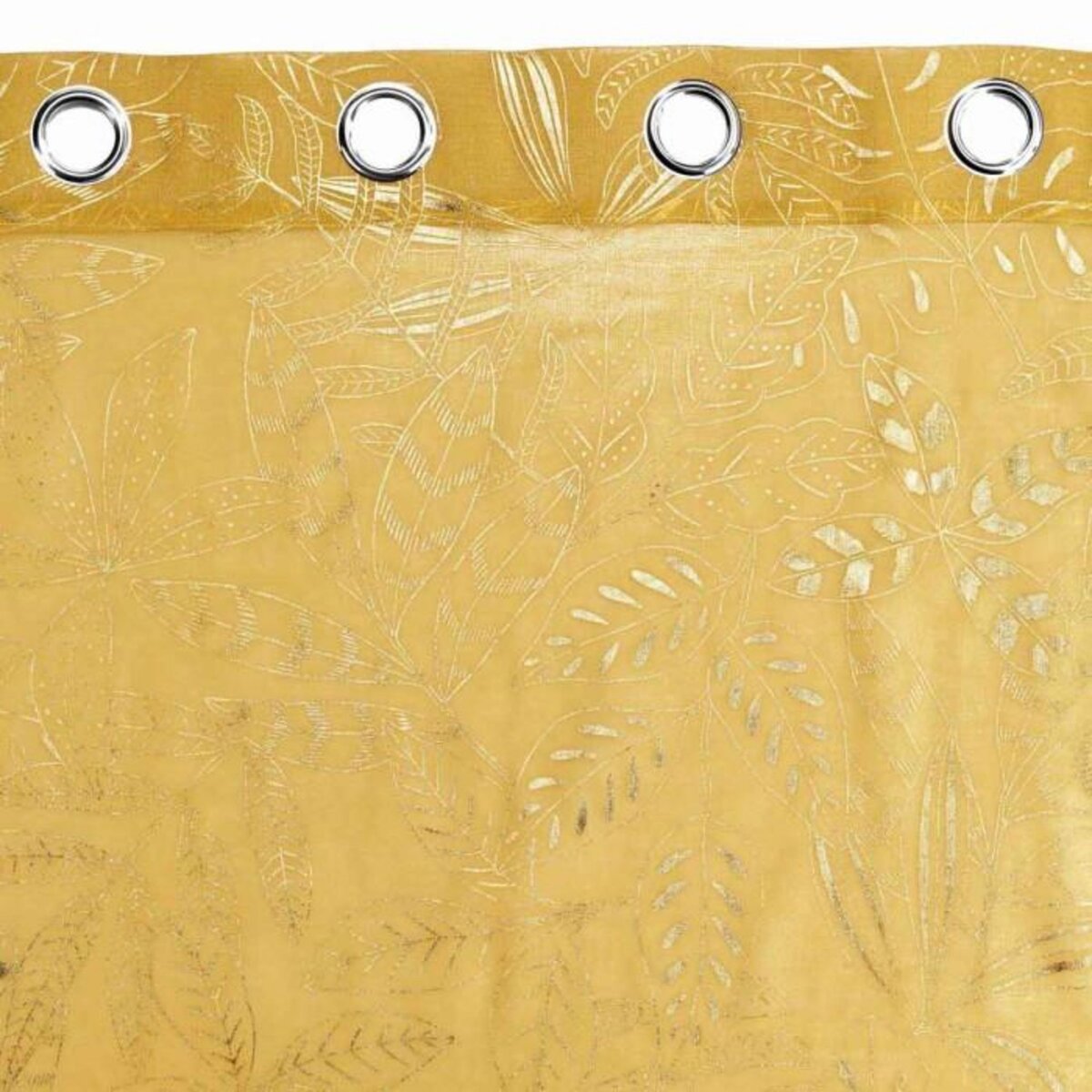 Paris Prix Rideau Voilage à Œillets  Belflor  140x280cm Jaune