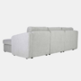 Voir la diapositive 4 : CONCEPT USINE Canapé modulable 3 places gris clair avec pouf KONEKT
