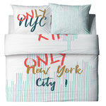 Les Ateliers du Linge Parure de housse de couette 100% coton 57fils only. Coloris disponibles : Blanc