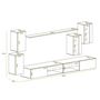 Voir la diapositive 3 : Paris Prix Ensemble Meuble TV  Switch XXV  280cm Naturel & Blanc