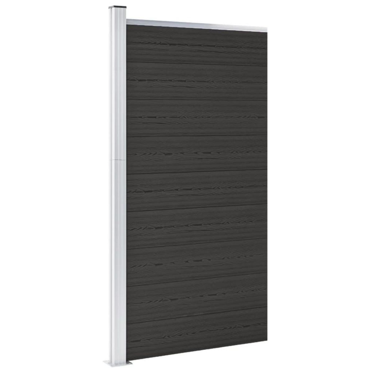 VIDAXL Panneau de cloture WPC 95x186 cm Noir
