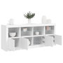 Voir la diapositive 1 : VIDAXL Buffet avec lumieres LED blanc 163x37x67 cm