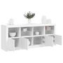 Voir la diapositive 1 : VIDAXL Buffet avec lumieres LED blanc 163x37x67 cm