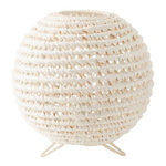 Paris Prix Lampe à Poser en Métal  Torsade  42cm Blanc