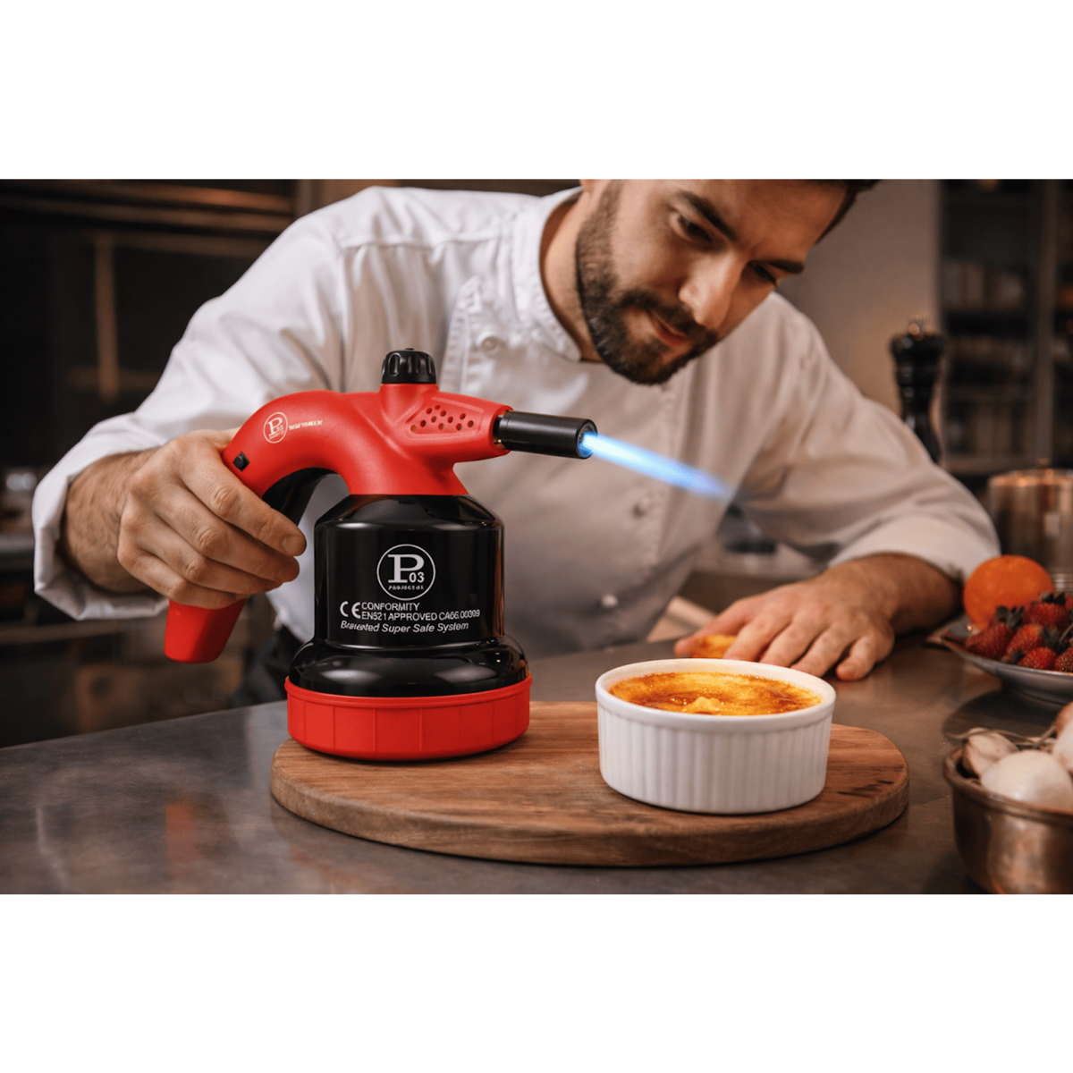 Proweltek Lampe à souder à gaz 1350°C avec Système de gachette Breveté - Allumage Auto Sécurisé, Cartouche gaz 190g