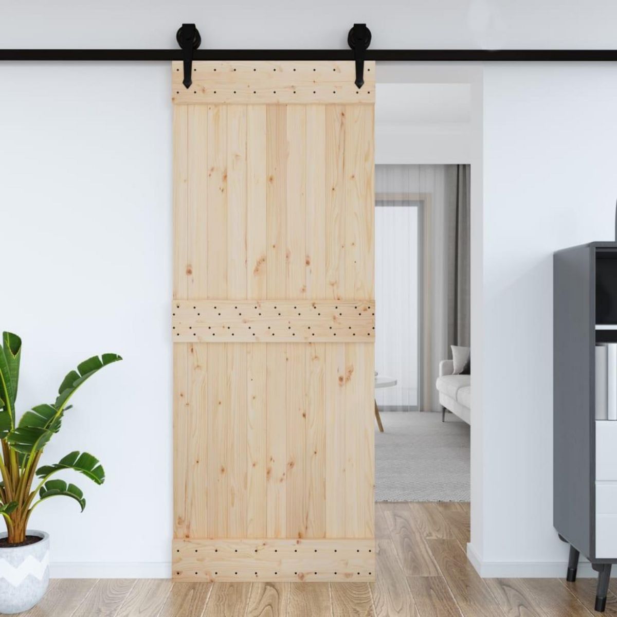 VIDAXL Porte NARVIK 90x210 cm bois massif de pin