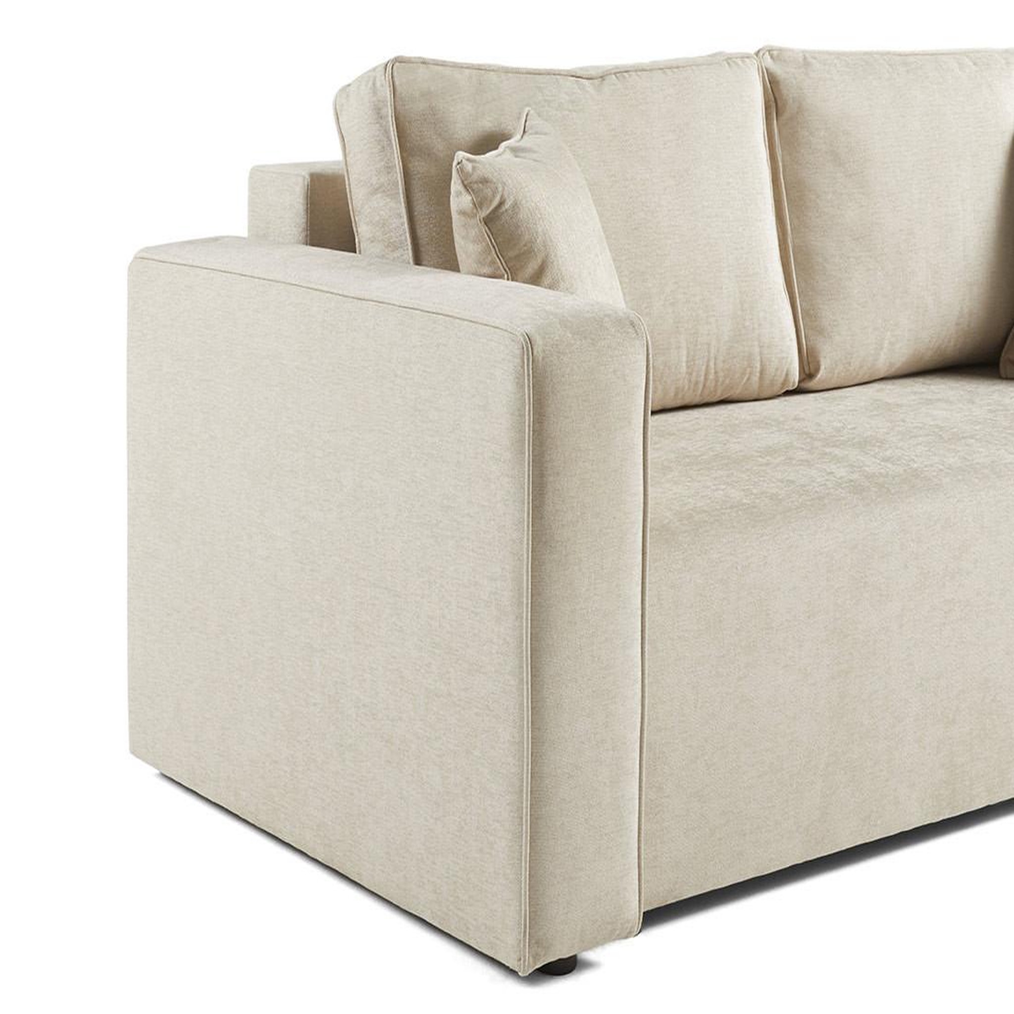 Voir la diapositive 6 : BEST MOBILIER Topaze - canapé droit 2 places - en tissu