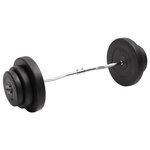 VIDAXL Barre d'halteres ondulee avec plaques 60 kg